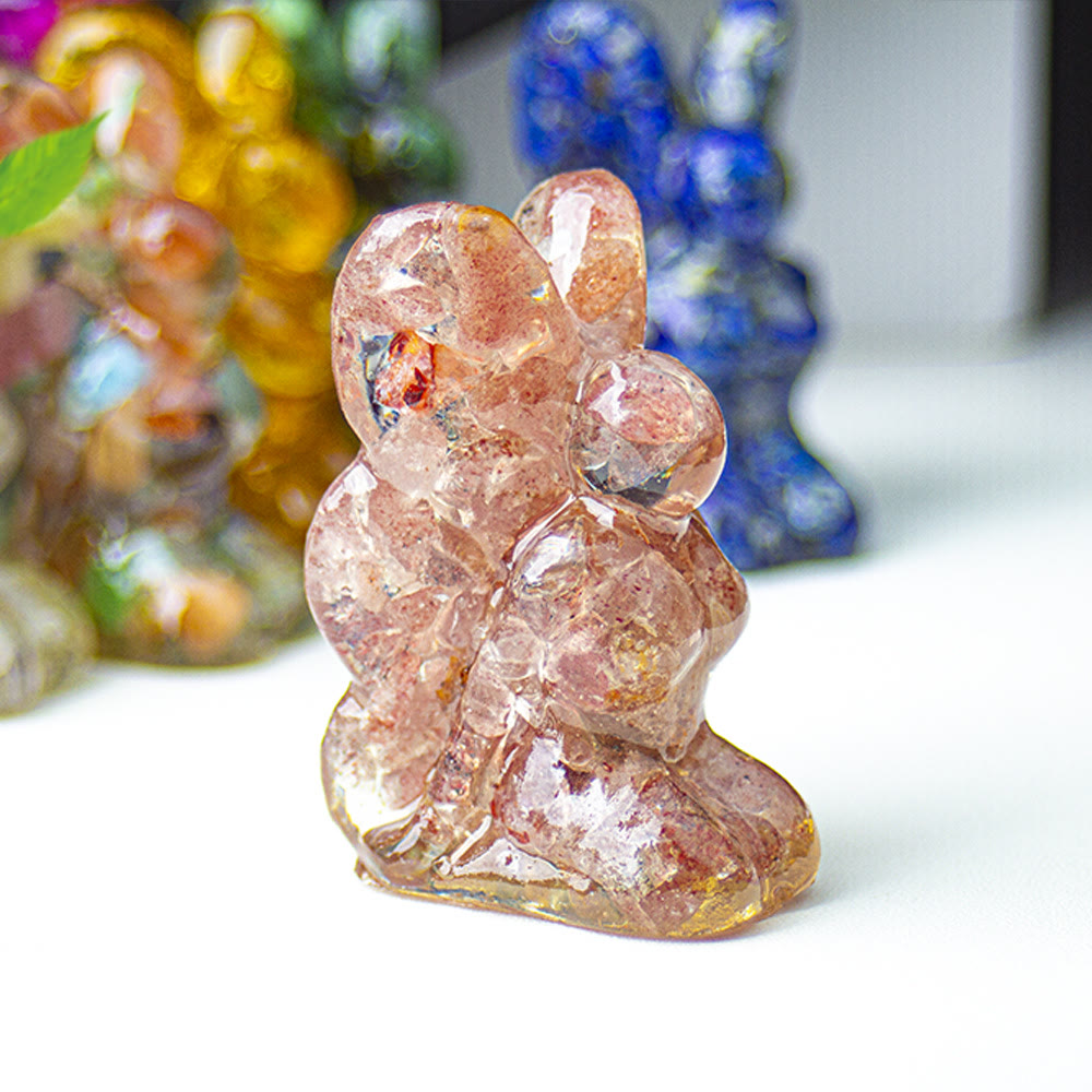 Décoration en pierre précieuse fée papillon en cristal époxy Olivenorma