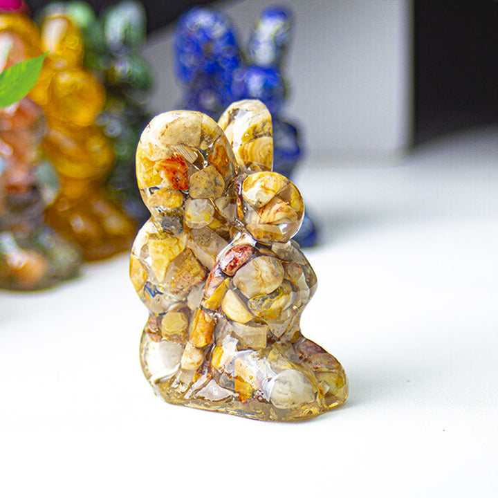 Décoration en pierre précieuse fée papillon en cristal époxy Olivenorma