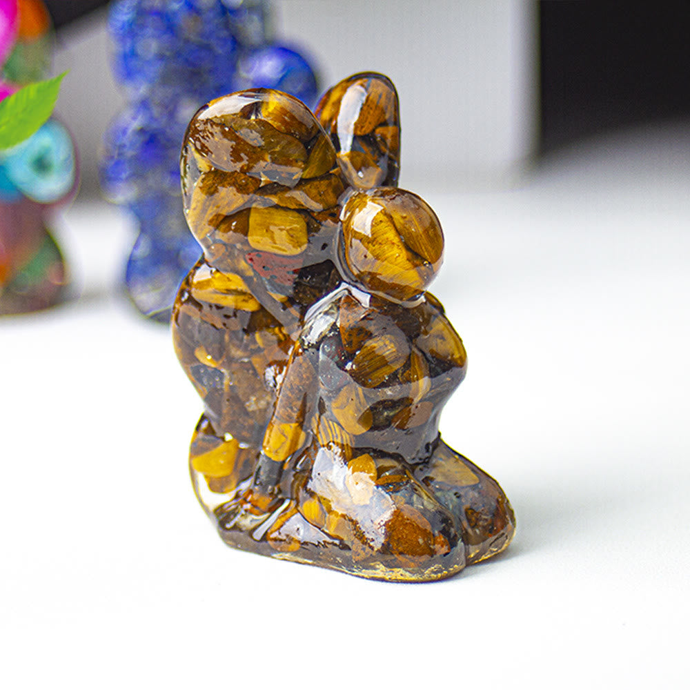 Décoration en pierre précieuse fée papillon en cristal époxy Olivenorma