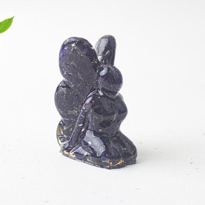 Décoration en pierre précieuse fée papillon en cristal époxy Olivenorma