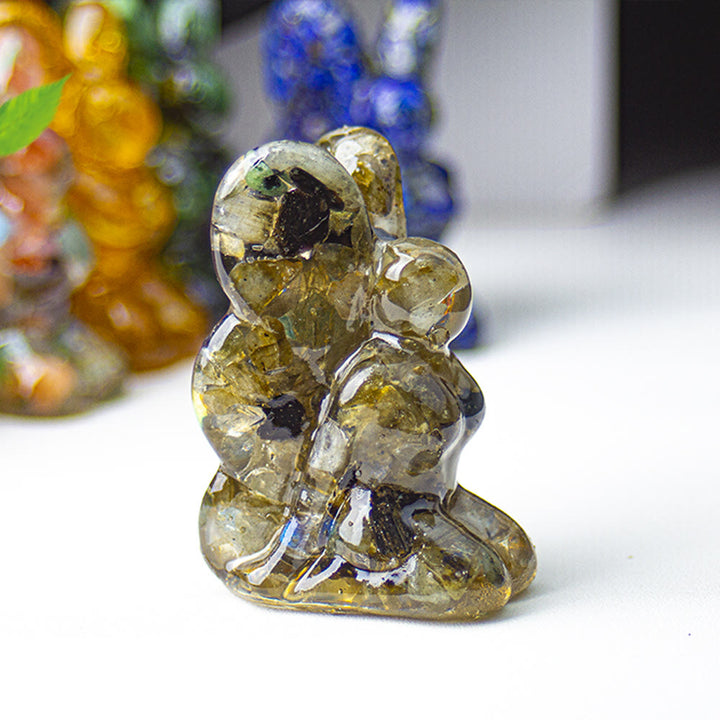 Décoration en pierre précieuse fée papillon en cristal époxy Olivenorma