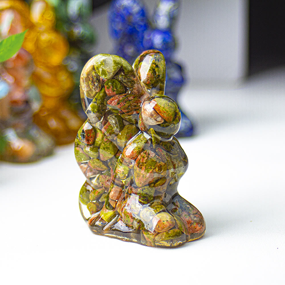 Décoration en pierre précieuse fée papillon en cristal époxy Olivenorma