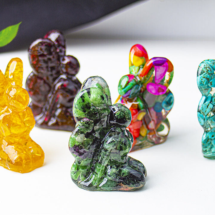 Décoration en pierre précieuse fée papillon en cristal époxy Olivenorma