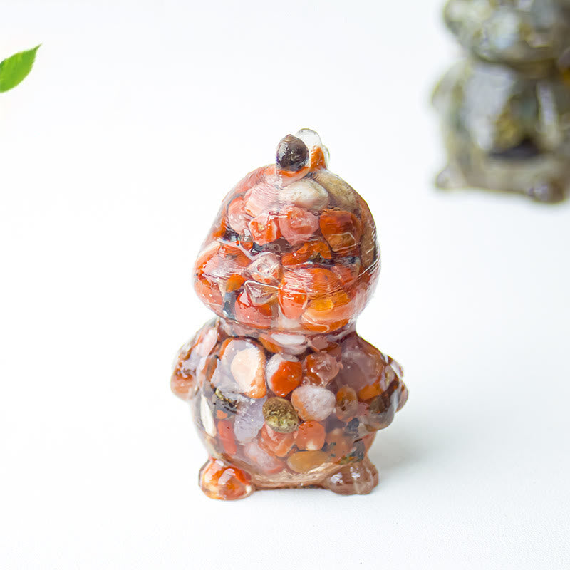 Décoration en cristal époxy Olivenorma en forme de poussin