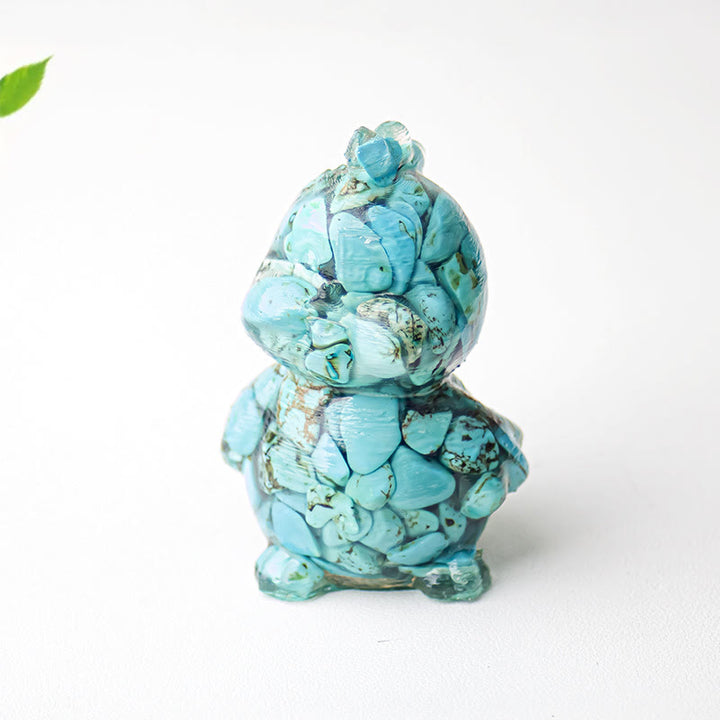 Décoration en cristal époxy Olivenorma en forme de poussin