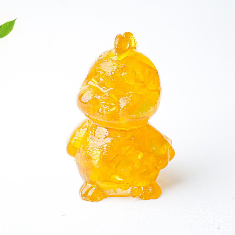 Décoration en cristal époxy Olivenorma en forme de poussin