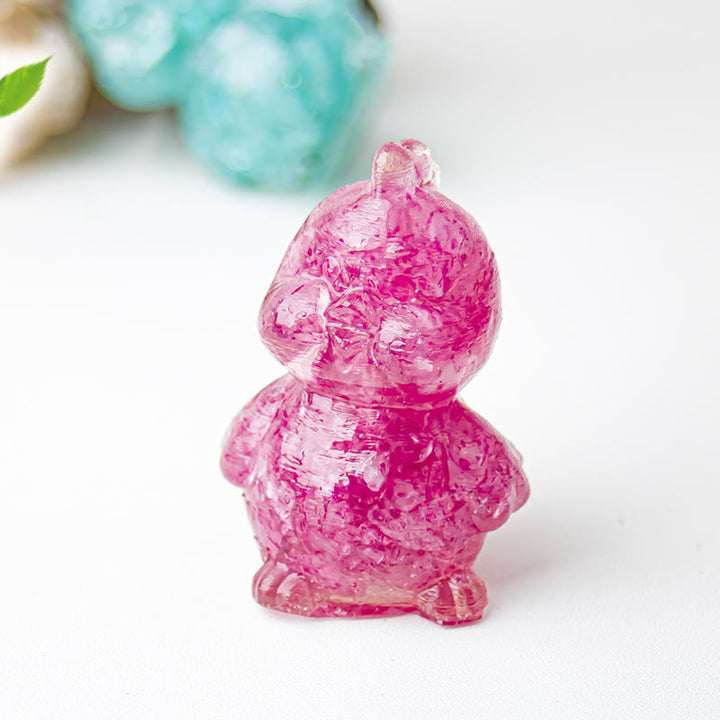 Décoration en cristal époxy Olivenorma en forme de poussin