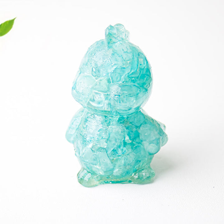 Décoration en cristal époxy Olivenorma en forme de poussin