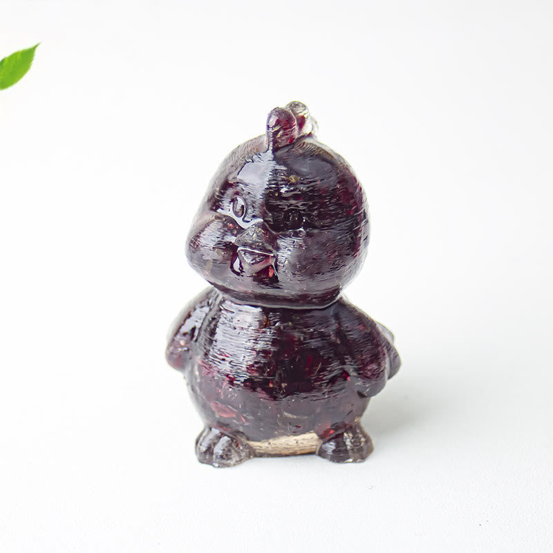 Décoration en cristal époxy Olivenorma en forme de poussin