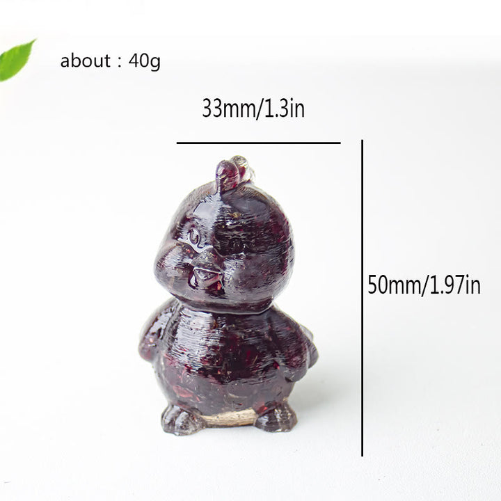 Décoration en cristal époxy Olivenorma en forme de poussin