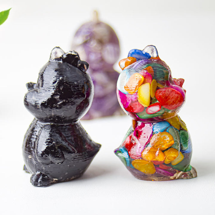 Décoration en cristal époxy Olivenorma en forme de poussin