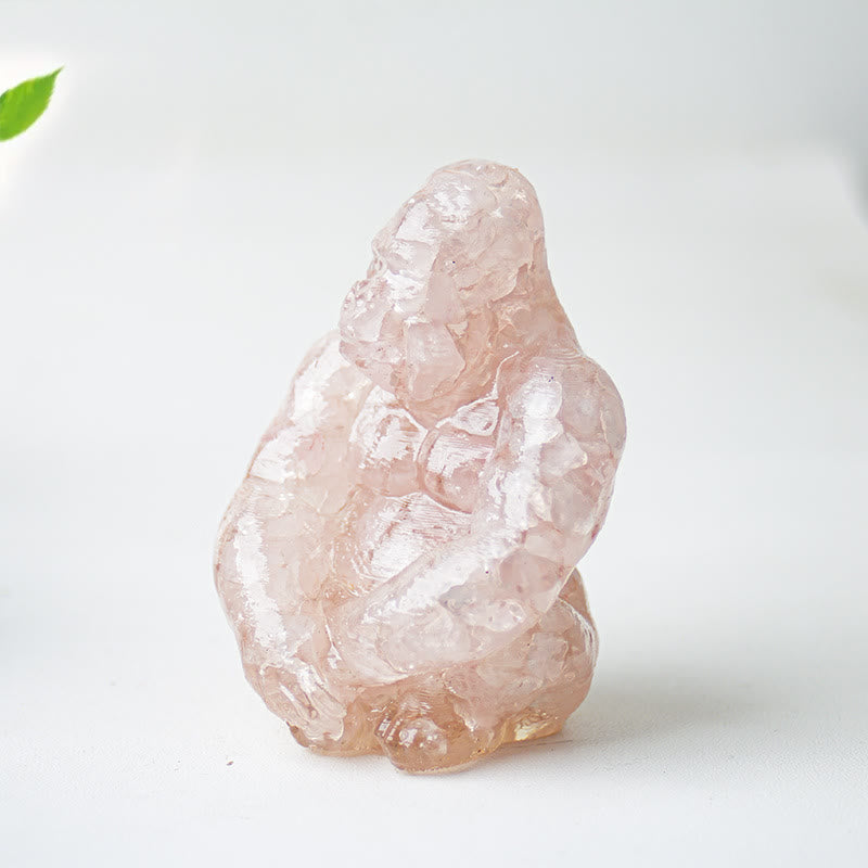 Décoration en pierre précieuse Gorilla en cristal époxy Olivenorma