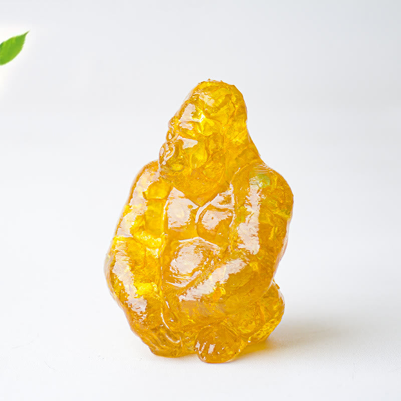 Décoration en pierre précieuse Gorilla en cristal époxy Olivenorma