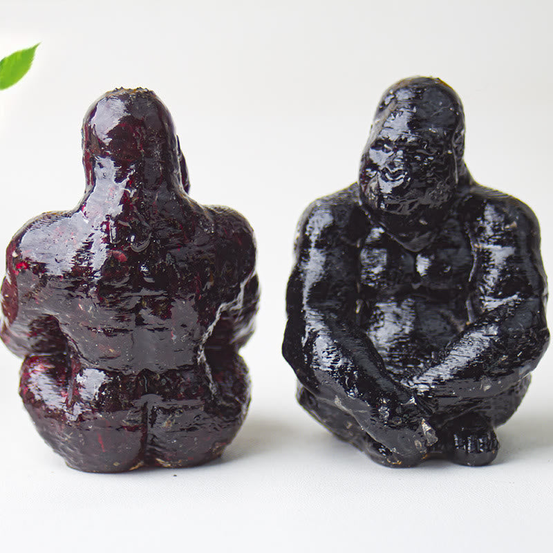 Décoration en pierre précieuse Gorilla en cristal époxy Olivenorma