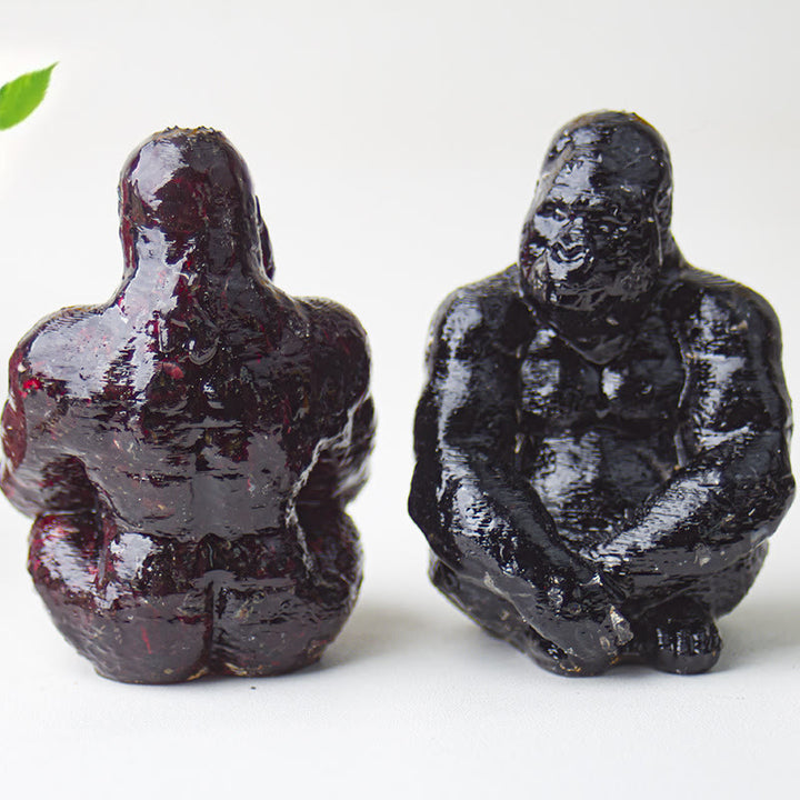 Décoration en pierre précieuse Gorilla en cristal époxy Olivenorma