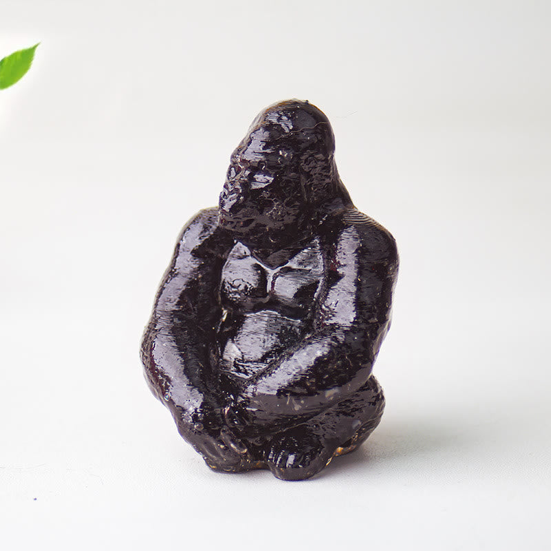 Décoration en pierre précieuse Gorilla en cristal époxy Olivenorma