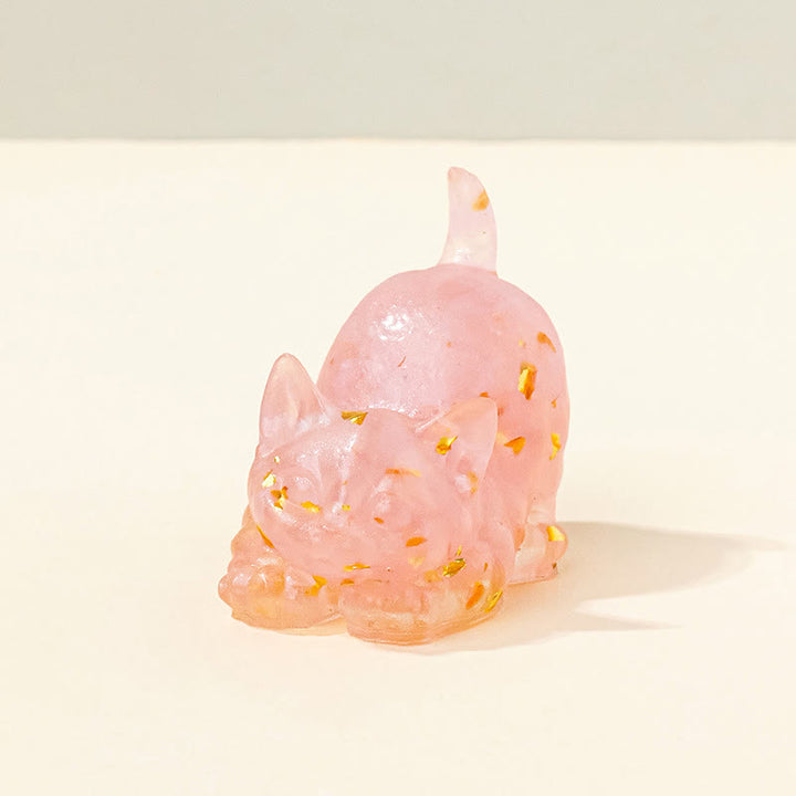 Décoration en cristal époxy Olivenorma en forme de chaton mignon