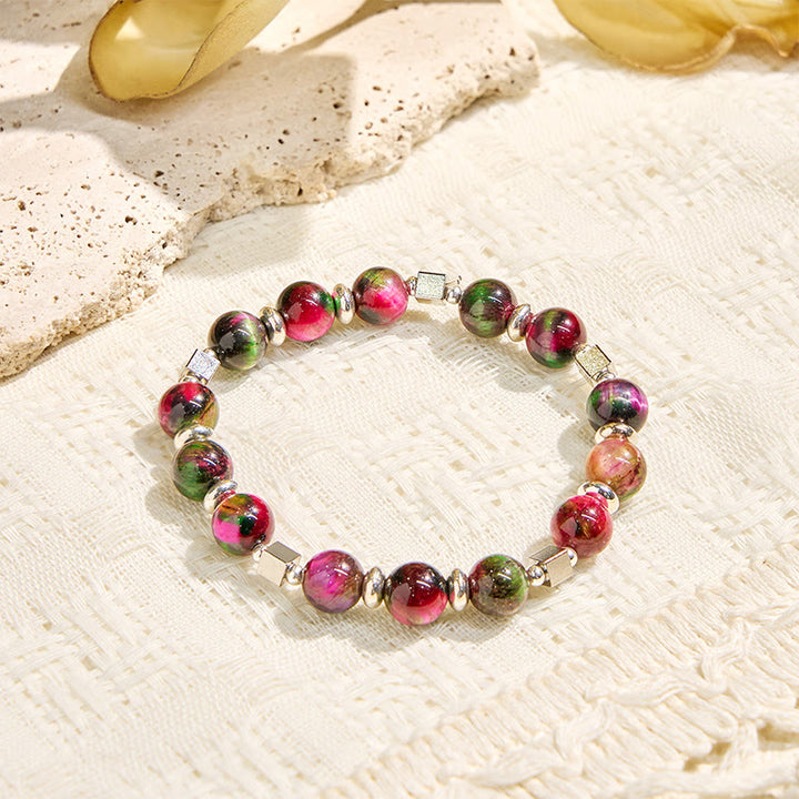 Bracelet Olivenorma « Celestial Pulse » Galaxy œil de tigre, huile essentielle anti-anxiété - image 9