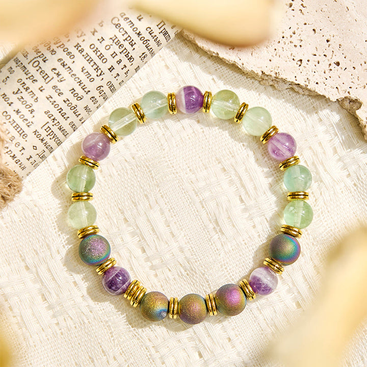 Bracelet d'huiles essentielles purifiantes en fluorite Olivenorma « Auralith Harmony » - image 9