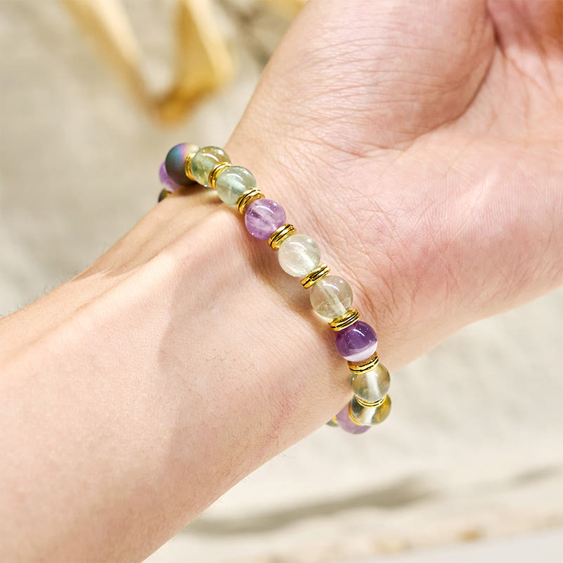 Bracelet d'huiles essentielles purifiantes en fluorite Olivenorma « Auralith Harmony » - image 6