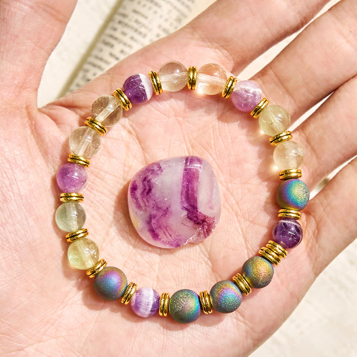 Bracelet d'huiles essentielles purifiantes en fluorite Olivenorma « Auralith Harmony » - image 8