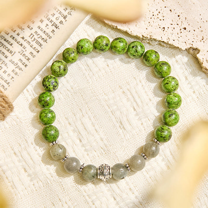 Bracelet de croissance Olivenorma « Speckled Shine » en jade et labradorite - image 4