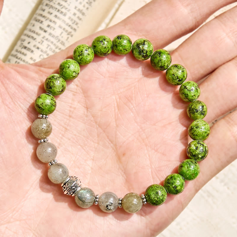 Bracelet de croissance Olivenorma « Speckled Shine » en jade et labradorite - image 3