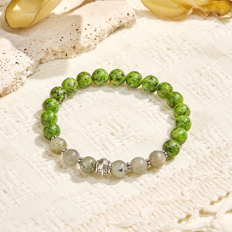 Bracelet de croissance Olivenorma « Speckled Shine » en jade et labradorite - image 5