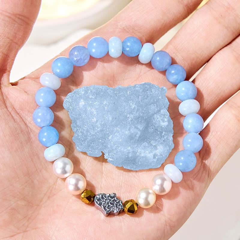 Bracelet Tranquillité Aigue-marine Olivenorma « Misty Glow » - image 3