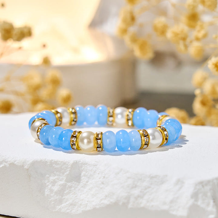 Bracelet Olivenorma « Ocean Calm » en aigue-marine et perles pour la paix intérieure - image 5