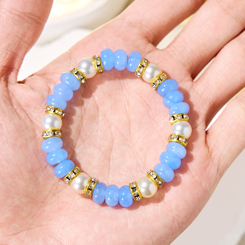 Bracelet Olivenorma « Ocean Calm » en aigue-marine et perles pour la paix intérieure - image 3