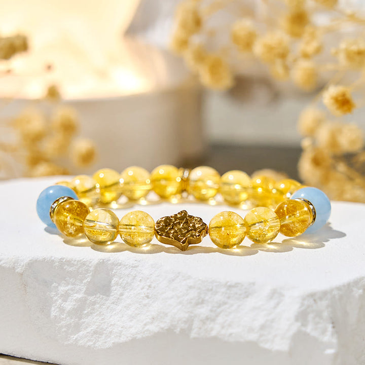 Bracelet de richesse en citrine Olivenorma « Sunlit Cyan » - image 4