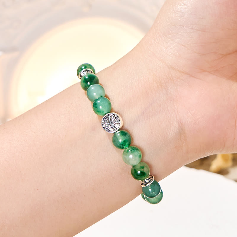 Bracelet anti-anxiété en agate mousse Olivenorma « Arborflora Papilio » - image 2