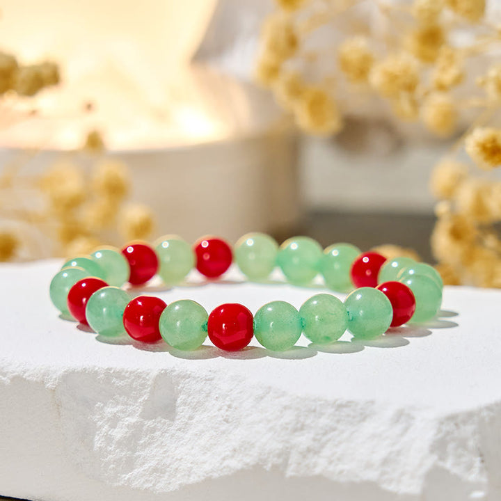 Bracelet Vitalité Olivenorma « Serene Pulse » en corail rouge - Pierre naturelle - image 1