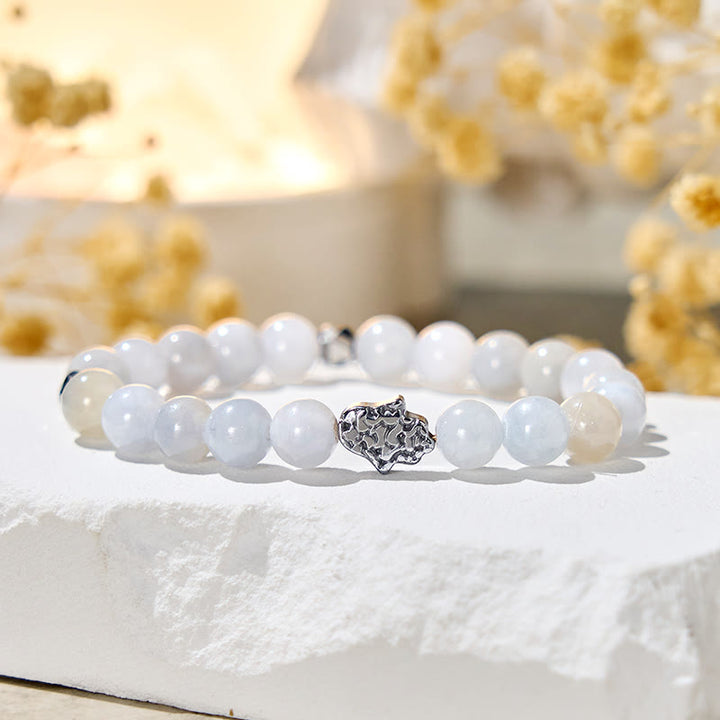 Bracelet calme en calcédoine blanche Olivenorma « Sky Whisper » - image 5