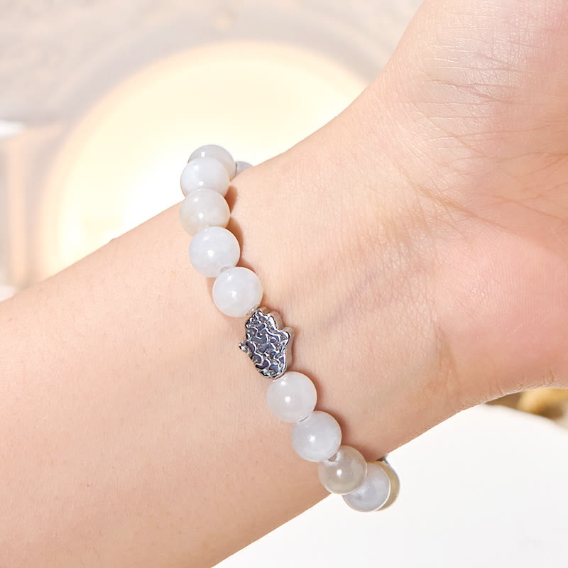 Bracelet calme en calcédoine blanche Olivenorma « Sky Whisper » - image 2