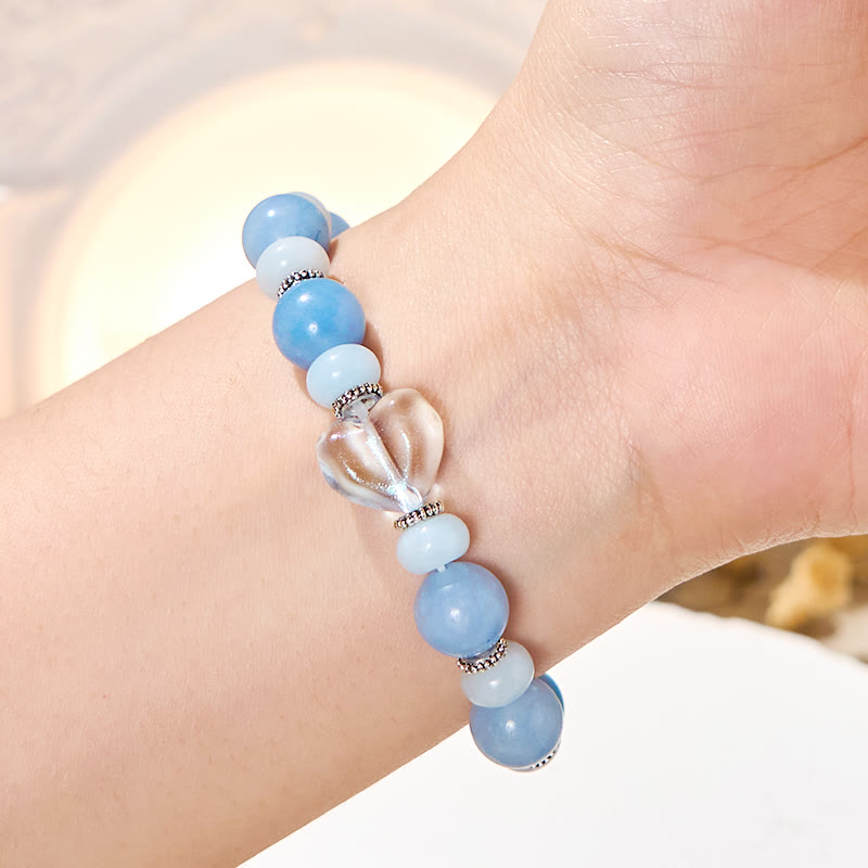 Bracelet anti-stress Olivenorma « Azure Breeze » en aigue-marine - image 2