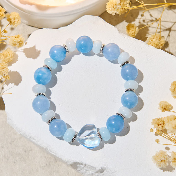 Bracelet anti-stress Olivenorma « Azure Breeze » en aigue-marine - image 4