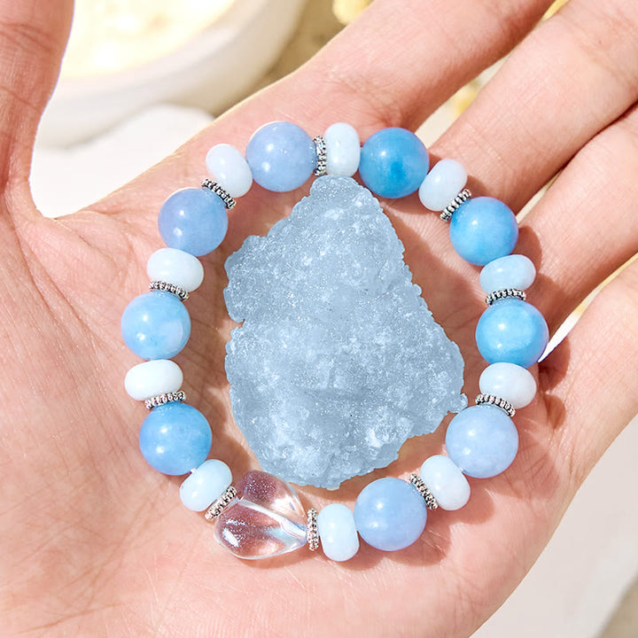 Bracelet anti-stress Olivenorma « Azure Breeze » en aigue-marine - image 3
