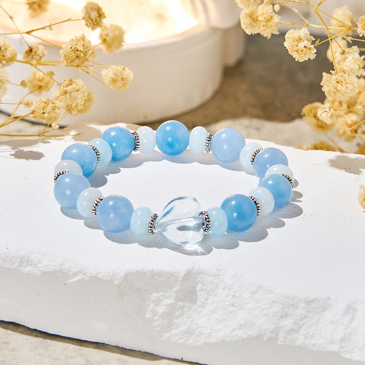 Bracelet anti-stress Olivenorma « Azure Breeze » en aigue-marine - image 5