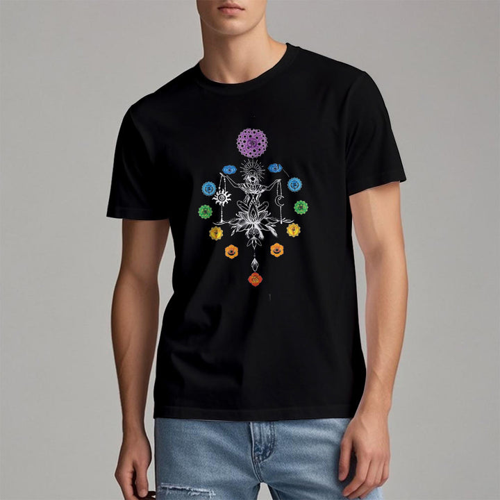 T-shirt Olivenorma avec énergie des chakras enracinés