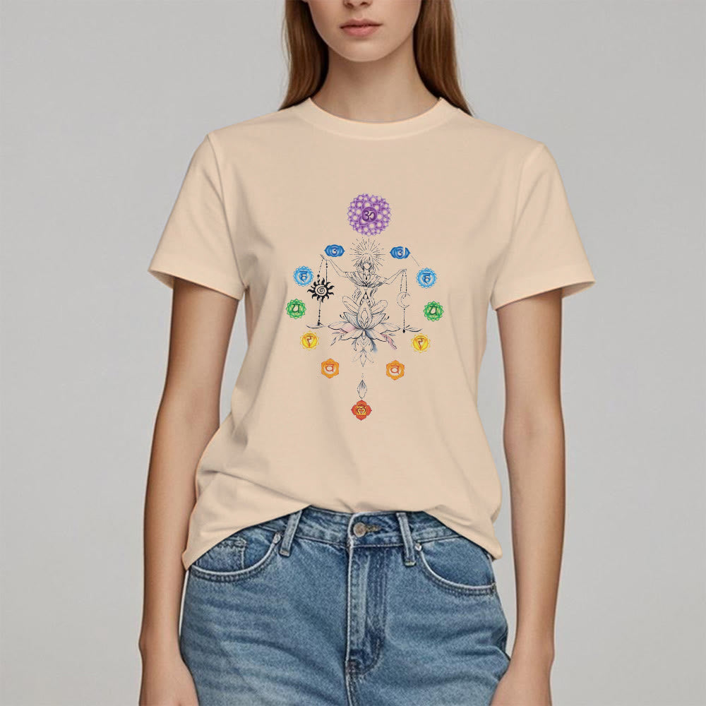 T-shirt Olivenorma avec énergie des chakras enracinés