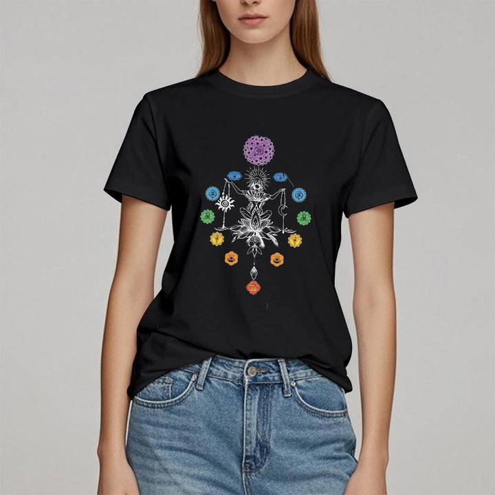 T-shirt Olivenorma avec énergie des chakras enracinés