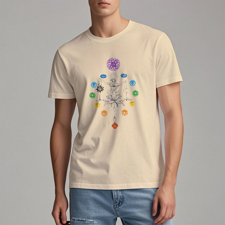 T-shirt Olivenorma avec énergie des chakras enracinés