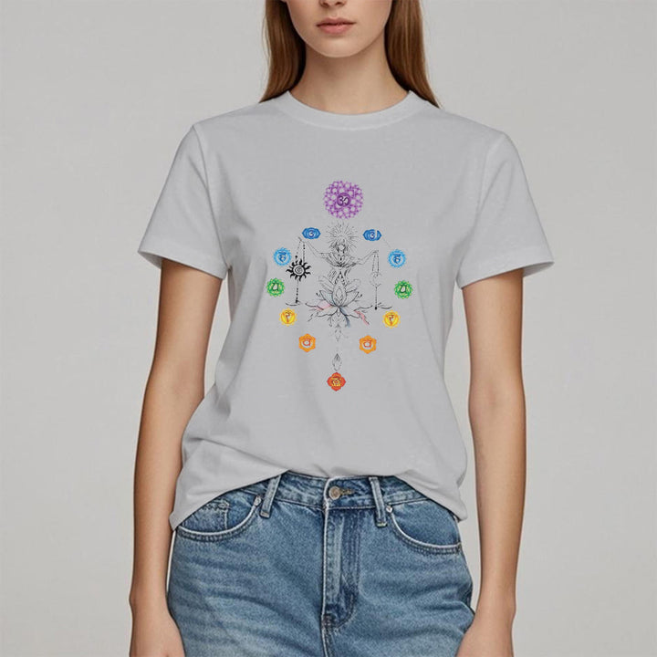 T-shirt Olivenorma avec énergie des chakras enracinés