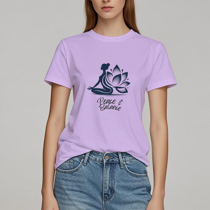 T-shirt femme Olivenorma Peace & Balance Yoga Méditation