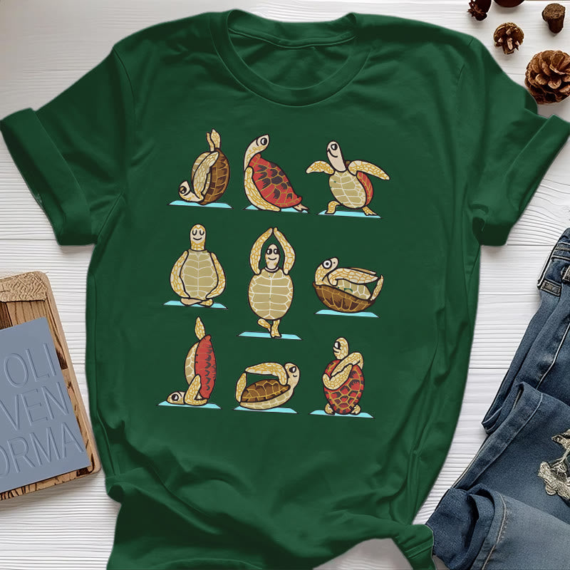 T-shirt Olivenorma Yoga Turtle