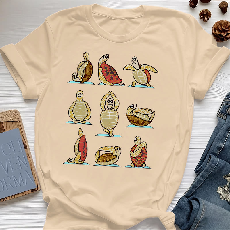 T-shirt Olivenorma Yoga Turtle
