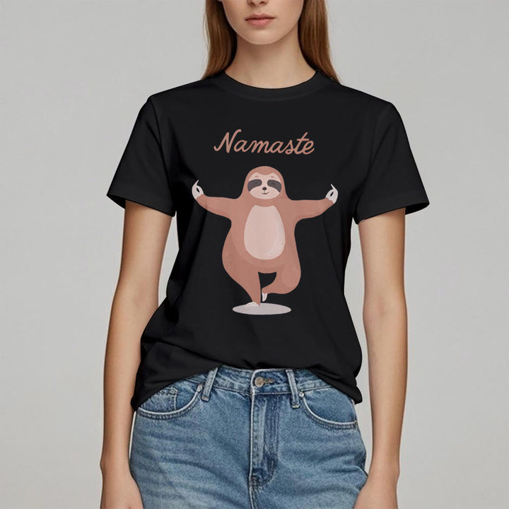 T-shirt Olivenorma Yoga Paresseux Citation Namasté