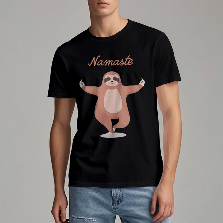 T-shirt Olivenorma Yoga Paresseux Citation Namasté